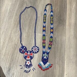 Vintage Native American-style beaded necklaces